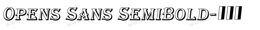 Opens Sans SemiBold字体转换